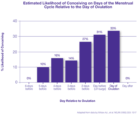 Chances of Getting Pregnant Around Period and Ovulation